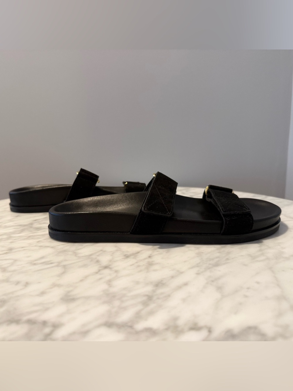 NWOT New Colbie wide-strap sandals in suede and leather Size 9 - Picture 6 of 10